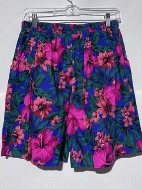Separate Issue Vintage 80s High Waisted Pull On Shorts Women's Floral Size L